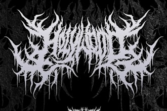 create psychedelic, stoner, rock, metal for your band logo
