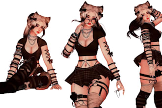 creat 3d model for nsfw  furry avatar vrchat avatar from scratch
