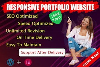 create a responsive wordpress personal portfolio website