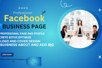 do facebook business page setup, fan page creation, banner, and cover design