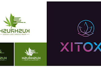 do custom marijuana or cbd logo design