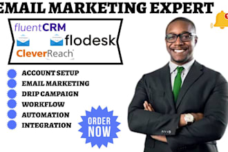 setup fluent crm cleverreach email campaign  flodesk activecampaign automation