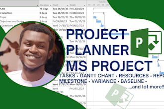 create gantt chart, project plan and manage your project with ms project