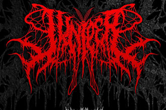 draw awesome logo death metal, black metal font