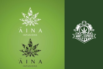 do design a luxury cannabis weed logo design