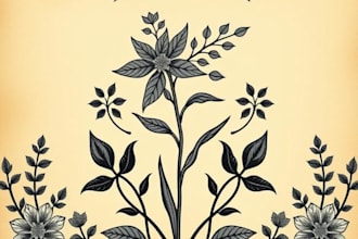 do vintage botanical, mystic, logo design illustration