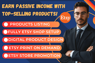 design etsy digital products, canva templates, planners, ebooks and pod mockup