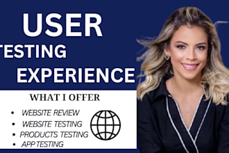 user test and review your website and provide feedback