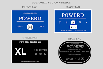 design custom clothing labels, tags, and neck labels for your brand