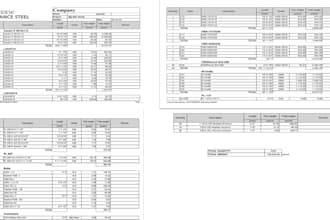 material take off, estimation, detailing of steel structures