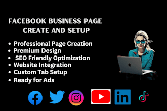 create and setup facebook business page, instagram page