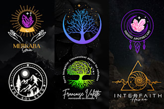 creative modern mandala, and sacred geometry logo design