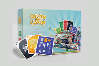 design game board, card game design playing cards illustration card box design