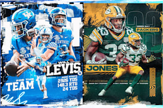 design an advertising sport flyer, banner, poster and sport graphics