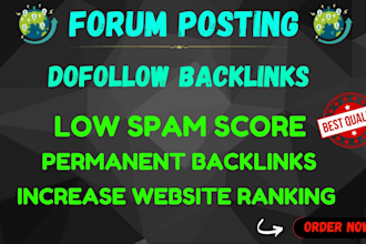 do top 80 forum posting high quality do follow SEO backlinks