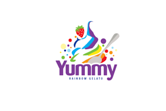 design a unique rainbow logo for your brand