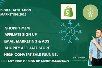 create a full shopify store and set up your affiliate program for success