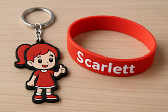 create custom pvc rubber keychains and bracelets