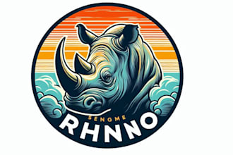 create fantastic rhino logo