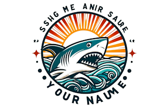design modern awesome shark logo