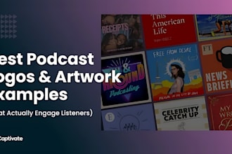 make modern unique podcast cover art, podcast logo and any graphics design