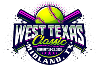 create graceful and fantastic softball logo design
