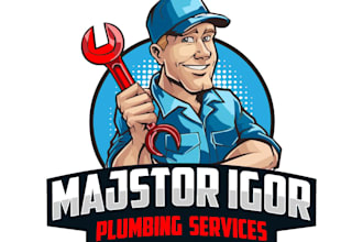 create exclusive and marvelous plumbing logo design