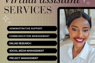 be your virtual assistant for admin tasks, email management, and scheduling