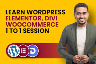assist you to learn wordpress blog, elementor, divi and woocommerce