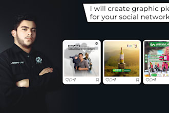create a campaign of graphic pieces for social networks