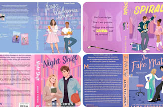illustrate romance book cover, erotic, fantasy and crime romance book cover