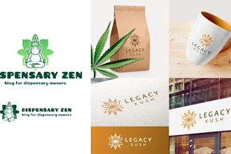 do design a minimalist cannabis weed logo