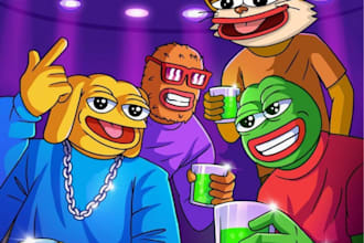 do crypto meme art, funny meme video, memecoin animation, meme coin, viral memes