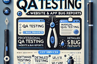 test your website or mobile app and provide a detailed bug report
