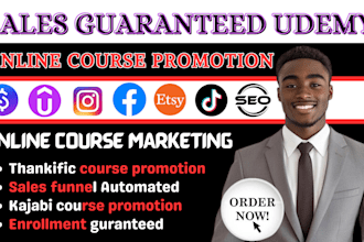 maximize udemy course sales, promotion for online courses on thinkific, kajabi