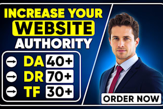 increase ahrefs domain authority da 40 and domain rating dr upto 70 guaranteed