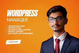 be your website manager for wordpress website maintenance