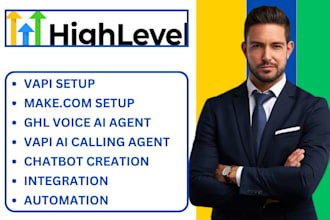 setup gohighlevel vapi ai calling agent chatbot ghl voice ai agent make com VA