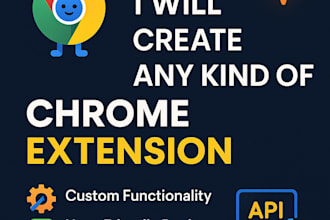 create any kind of chrome extension for you