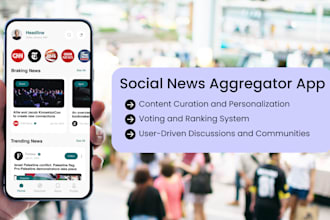 develop a custom social news aggregator app like twitter, reddit and feedly