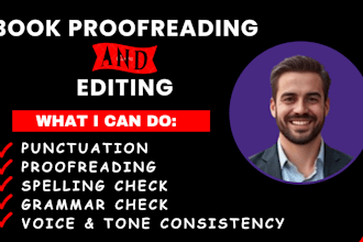 do proofreading, grammar check, spelling and syntax check, edit your manuscript