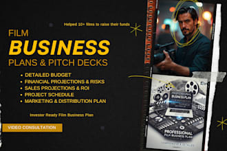 write an investor ready film business plan, financial plan to secure investors