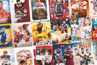 design sports poster for match day, game day, next match, matchday