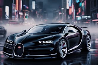 create image of cars with background customized