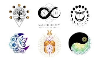 design wonderful sacred spiritual or mystical logo