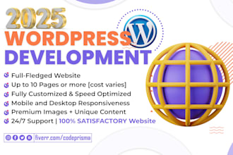 design responsive wordpress website and fix core web vitals