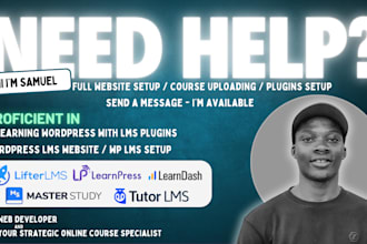 build wordpress lms website with tutor lms, learndash, lifterlms or masterstudy