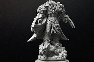 sculpt articulated figure, custom figure, 3d toys, rendering, print ready file