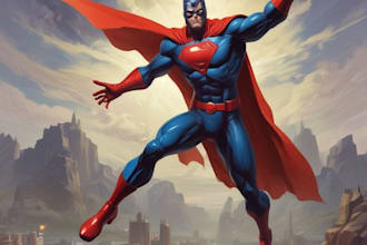 draw superhero portrait or fantasy character