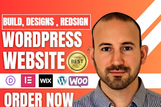 build, design, revamp, clone, duplicate wordpress website with elementor, divi